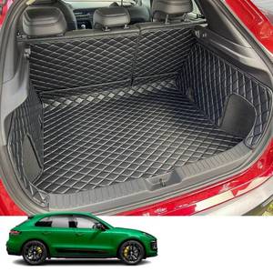 lot 8398 image: 7DEEKEI for 2015-2024 Porsche Macan Trunk Mat and Rear Backrest Mat
