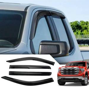 lot 8404 image: Window Vent Visors Shades Wind Deflectors for SierraSilverado 1500 CrewCab 2019-2023