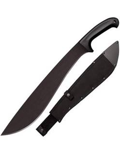 lot 8408 image: Cold Steel Carbon Steel Tactical Jungle Machete with Cor-Ex Sheath, 22 Inch Length, Black