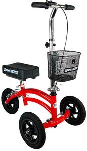 lot 8450 image: Small Petite Adult All Terrain KneeRover Jr - Steerable Knee Walker Knee Scooter RETAILS $215