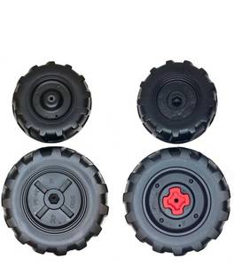 lot 8458 image: Peg Perego Ground ForceGround Loader Front and Rear Wheel Pack, Black A retails $80