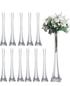 lot 8465 image: Craft And Party, Pack of 9, Eiffel Tower Vases Centerpiece for Flower, Wedding, Decoration. (20, Clear) RETAILS C $125