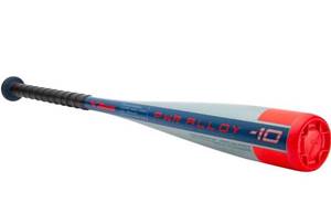 lot 8479 image: Mizuno PWR ALLOY -10 USA Youth Baseball Bat  2 58 inch Barrel  1 Piece Aluminum  Aerospace Grade Alloy  Multiband Barrel  Cushioned Grip RETAILS $100
