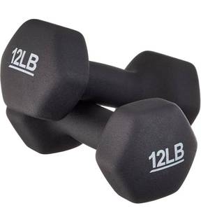 lot 8490 image: Amazon Basics Neoprene Coated Hexagon Workout Dumbbell Hand Weight