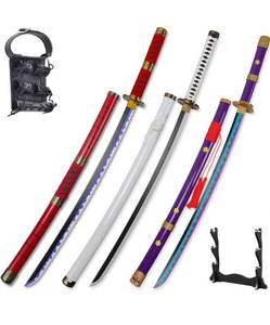 lot 8498 image: Forgemith Bamboo Anime Cosplay Swords - Roronoa ZoroKitetsuYama EnmaTrafalgar LawKozuki OdenEdward Newgate, About 40.7559 Inches, Anime Original Texture, for Role-Playing, Stage Performance and Gift RETAILS $96