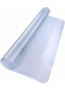 lot 8499 image: Durable Office Chair Mat Floor Protector for Carpet Flooring Studded Clear PVC Pad 46 width Non-Slip Textured Waterproof Surface