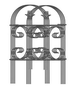 lot 8529 image: Amagabeli Decorative Garden Fence 24inx10ft Garden Fencing 8 Panels Rustproof Black ET304 RETAILS $40