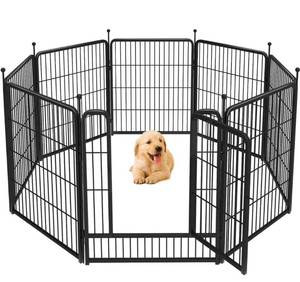 lot 8549 image: FXW Rollick Dog Playpen for Yard, RV Camping��Patented, 32 inch 8 Panels, New Retails-$100
