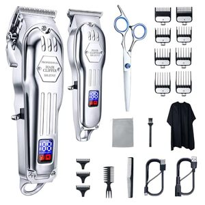 lot 8550 image: KIKIDO Hair Clippers Professional Cordless for Men, LCD Display, Rechargeable(Sliver)