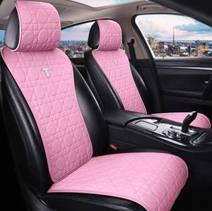 lot 8560 image: Pink Universal Car Seat Covers Pink Leather Seat Covers 11pcs 23 Covered Fit