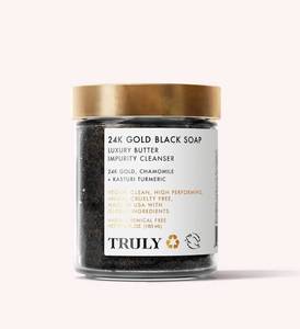 lot 8592 image: Truly 24K Gold Black Soap Luxury Butter Impurity Cleanser, Retails-$36 at Ulta