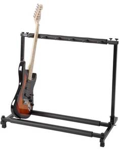 lot 8594 image: Takefuns Triple Folding Multiple Guitar Holder Rack Stand Black