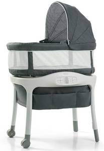 lot 100090 image: Retails $330 Graco Sense2Snooze Bassinet with Cry Detection Technology  Baby Bassinet Detects and Responds to Babys Cries to Help Soothe Back to Sleep