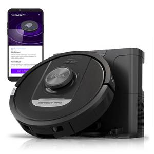 lot 290065 image: Retails $550 Shark Detect Pro Self-Empty Robot Vacuum with NeverStuck Technology, Auto Deep-Clean Carpets & Hardfloors, 30 Day Capacity HEPA Bagless Base, for Pet Hair, WiFi Black (AV2820S)