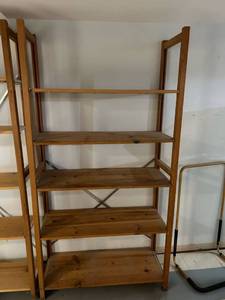 lot 709 image: Unfinished pine bookshelf
