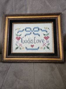 lot 4372 image: Framed Cross Stitch