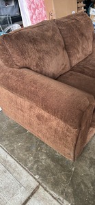 lot 701 image: Ashley twin sleeper loveseat