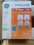 Case of six packs of two energy smart lightbulbs