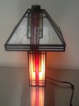 Nice mission style stained-glass lamp 15 inches tall