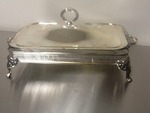 Nice silverplate serving great for the holidays comes with glass dish