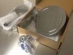 Nice new shower head large shower head with hand-held shower please