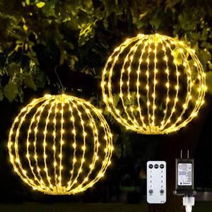 lot 66674 image: &nbsp2 Pack Christmas LED Light Balls