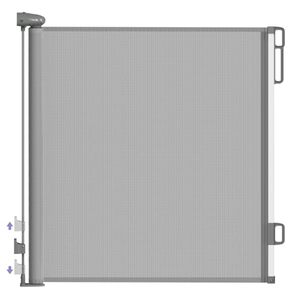 lot 66723 image: Retractable Gates Extra Wide Grey, Retractable Dog Gate