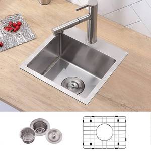 lot 66763 image: &nbspDrop in Bar Sink, 15 x 15 Inch Topmount&nbsp