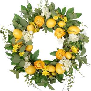 lot 66784 image: &nbsp20 inch Artificial Lemon Wreath for Front Door