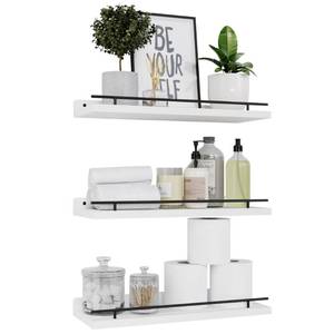 lot 66815 image: &nbspFloating Shelves with Black Metal