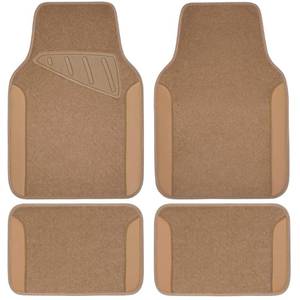 lot 66823 image: Beige Leather &amp Waterproof Car Carpet Floor Mats,