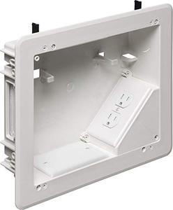 lot 66828 image: &nbspTV Box with Flange for Home Theater Installations, 8 x 10, White, 1-Pack