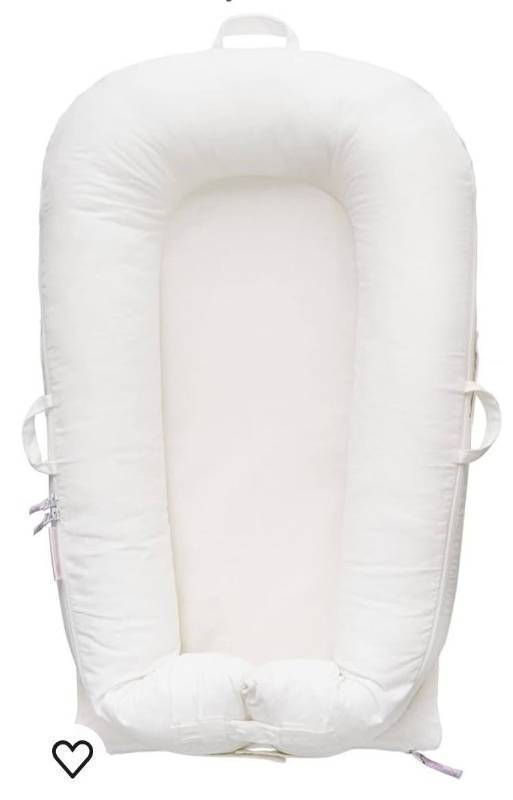 lot 31369 image: Baby Lounger for Dockatot Deluxe   100% Cotton Hypoallergenic Newborn with cover (White) (Retail $36.99)