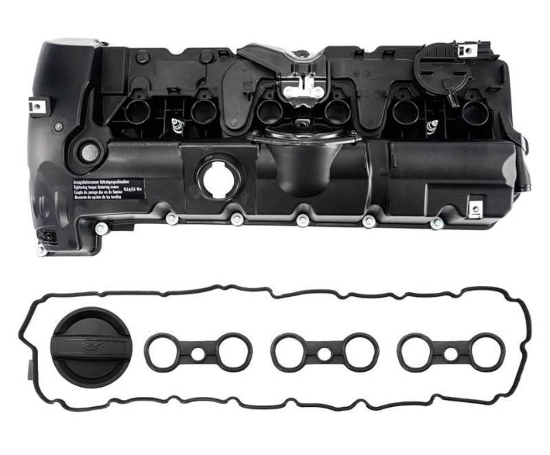 lot 33565 image: MostPlus 264935 Engine Valve Cover Compatible with 2007-2013 328i, 2009-2013 328i xDrive, 2007-2012 X3, 2008-2011 528i, 2007-2010 X5, 2007-2008 328xi, Valve Covers Kit wGaskets & Bolts (Retail $79.99)