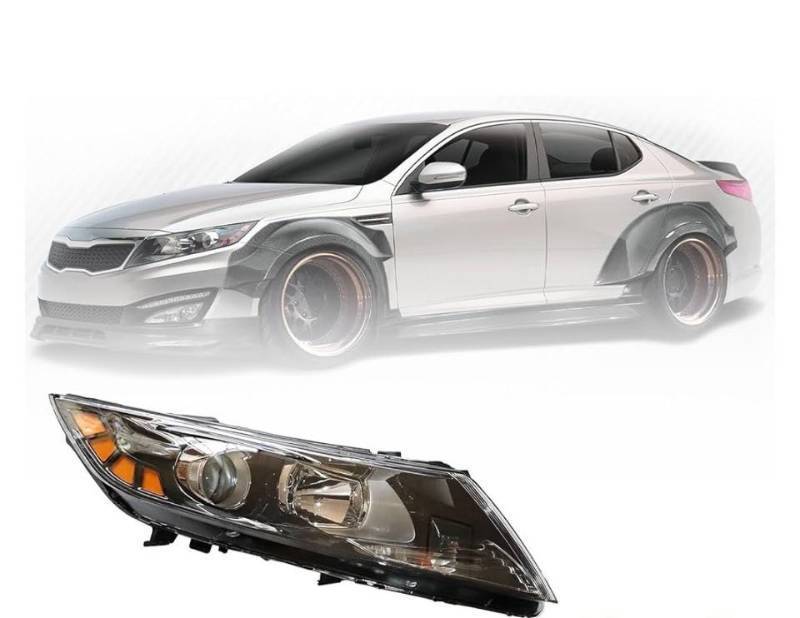 lot 33581 image: LYNICESHOP Halogen Headlight Assembly, for KIA Optima 2011-2013 Factory Style 921012T121, 921022T121��No Daytime Running Lights�� (Driver Side only )
