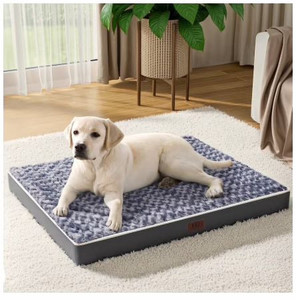 lot 38019 image: WESTERN HOME WH Dog Bed for Large Dogs, Orthopedic Thick Crate Bed with Double Waterproof and Washable Cover (Retail 45.99)