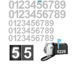 lot 37043 image: Reflective Mailbox Numbers for Outside - 50 Pieces (0-9) Waterproof, Self-Adhesive, Vinyl & Die-Cut White Number Stickers for House, Door, & Cars - 5 Sets (3 Inches x 3 Sets,4 Inches x 2 Sets) Rixfoma