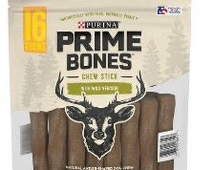 lot 37072 image: Purina Prime Bones Chew Stick with Wild Venison (16 Chews) (Retail $17.28)