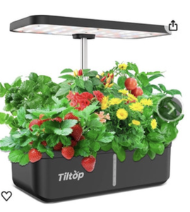 lot 37067 image: Hydroponics Growing System 12 Pods Indoor Herb Garden with 36W LED Grow Light, Height Adjustable Indoor Grow Kit Countertop Garden Automatic Timer Black (Retail $43.57)
