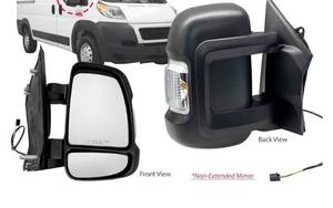 lot 40023 image: Replacement for Dual Glass Mirror Cargo Van with Signal Light Non-Heated Passenger and Right Side Mirrors (Retail $92.11)