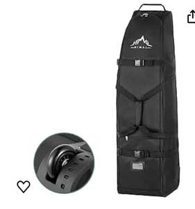 lot 40026 image: Himal Outdoors Soft-Sided Golf Travel Bag - Heavy Duty 600D Polyester Oxford Wear-Resistant, Excellent Zipper Universal Size with Wheels (Retail $49.99)