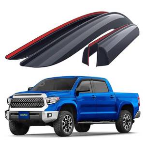 lot 40027 image: Goodyear Shatterproof Window Deflectors for Toyota Tundra 2007-2021 CrewMax, Tape-on Rain Guards, Window Visors, Vent Deflector Visor, Car Accessories, 4 pcs. - GY008625 (Retail $99.99)