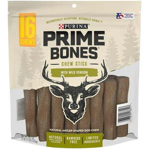 lot 40041 image: Purina Prime Bones Chew Stick with Wild Venison (16 Chews) (Retail $17.28)