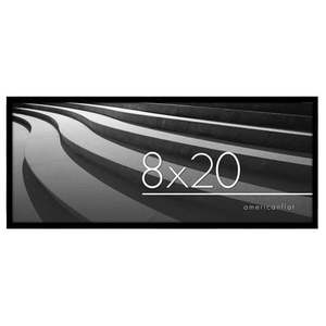 lot 2982002 image: Americanflat 8x20 Picture Frame in Black - Thin Border Photo Frame with Polished Plexiglass - Wall Picture Frame with Hanging Hardware Included for Horizontal or Vertical Display Format