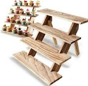 lot 2982020 image: Wood Cupcake Stand Wooden Display Stand
