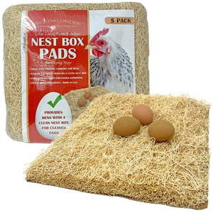 lot 2982021 image: Pecking Order Nest Box Pads 5 Pack Made with Great Lakes Aspen Excelsior Wood Fibers