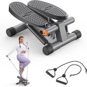 lot 2982028 image: Niceday Steppers for Exercise, Stair Stepper with Resistance Bands, Mini Stepper with 300LBS Loading Capacity, Hydraulic Fitness Stepper with LCD Monitor