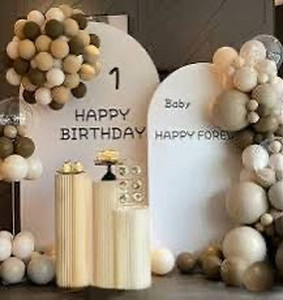lot 2982048 image: Cylinder Stands for Party 3PCS Foldable Cardboard Columns Pedestal Stand Cylinder Tables for Parties Baby Shower Wedding Birthday Display Dessert Cake Decoration