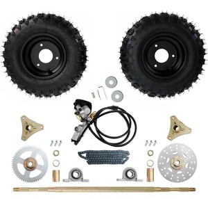 lot 2982077 image: Bruce & Shark 29 Rear Axle Assembly Complete Wheel Hub Kit for Go Kart Quad Trike Drift Bikes go kart wheels go kart rear axle kit