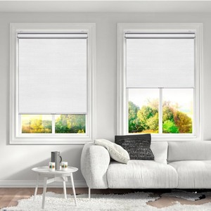 lot 2982082 image: Cordless Upgraded 100% Blackout Roller Shade, Window Blind with Thermal Insulated, UV Protection Fabric. Easy to Install. (Maximum Height 80) (White Color) (38 Wide)